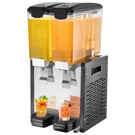 VEVOR Commercial Beverage Dispenser 10L x 2 Tanks Cold Juice Ice Drink Dispenser