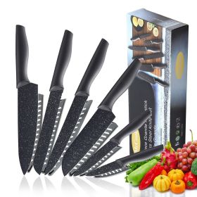 12-Piece Granite Kitchen Knife Set, High Carbon German Stainless Steel Knives Set with Blade Guards, Non-stick Coating, Ultra Sharp, Dishwasher S