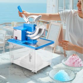 Commercial Ice Crusher 661LBS/H Electric Snow Cone Maker Shaved Ice Blue (Option: blue)