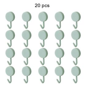 20pcs Self Adhesive Wall Hook Kitchen Bathroom Hook Strong Without Drilling Non-Marking Hook Door Towel Hanger Cute Hook Storage (Color: 20pcs Blue, Ships From: China)