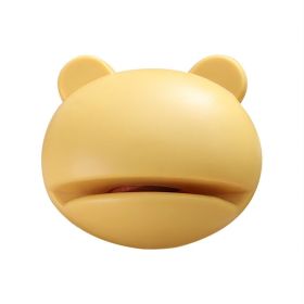 Kitchen Household Sharpener Kitchen Knife Blade Outdoor Mini Portable Multi-function Sharpening Stone Cartoon Ear Frog-shaped (Color: yellow)