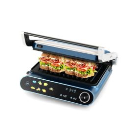 Household Indoor Panini Press Grill Sandwich Maker (Color: Blue & Black, Type: Panini Press Grill)