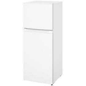 Small Fridge with Freezer, 4 Cu Ft Refrigerator with Reversible Doors, White (Option: White-490x500x1210 mm)