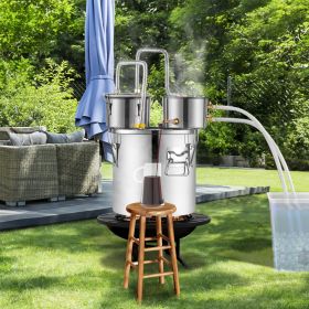 Moonshine Still Water Alcohol Distiller 8Gal W/Thumper Keg & 8W Water Pump (Option: Silver)